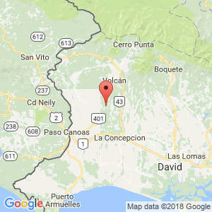 Localización de Bugaba en Chiriquí