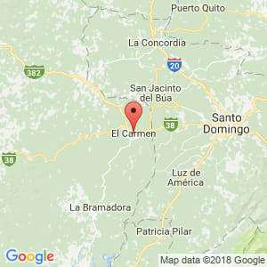 Localización de El Carmen en Manabí
