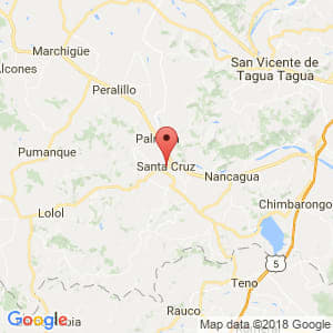 Localización de Santa Cruz en Libertador General Bernardo O'Higgins