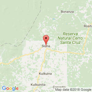 Localización de Siuna en Atlántico Norte