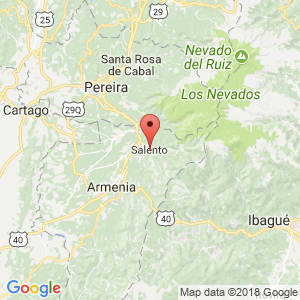Localización de Salento en Quindío