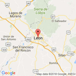 Localización de León en Guanajuato