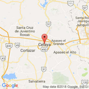 Localización de Celaya en Guanajuato