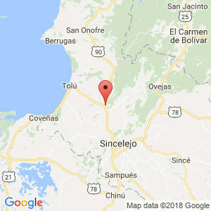 Localización de Toluviejo en Sucre
