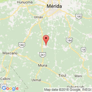 Localización de Abalá en Yucatán