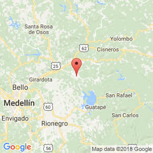 Localización de Concepción en Antioquia