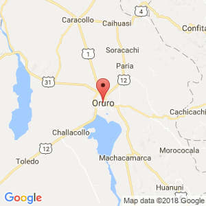 Localización de Oruro en Oruro