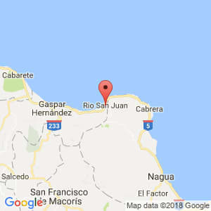 Localización de Río San Juan en María Trinidad Sánchez