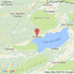 Localización de El Estor en Izabal