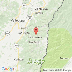 Localización de La Paz en Cesar