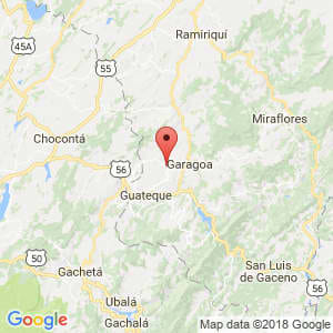 Localización de Tenza en Boyacá