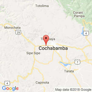 Localización de Colcapirhua en Cochabamba