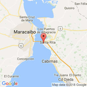 Localización de Barrancas Santa Rita en Zulia