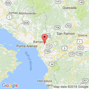 Localización de Esparza en Puntarenas