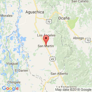 Localización de San Martín en Cesar