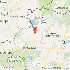Localización de Texistepeque en Santa Ana Localización de Texistepeque en Santa Ana