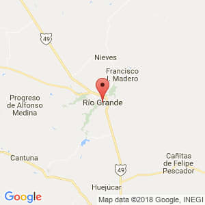Localización de Río Grande en Zacatecas