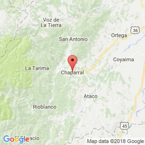 Localización de Chaparral en Tolima