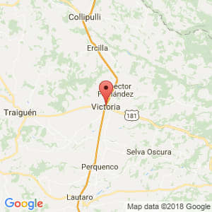 Localización de Victoria en La Araucanía