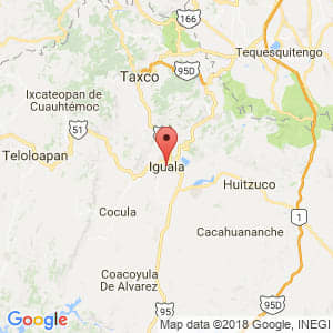 Localización de Iguala de la Independencia en Guerrero