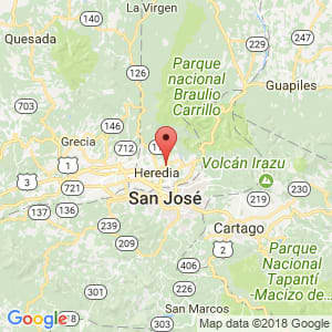 Localización de San Rafael en Heredia