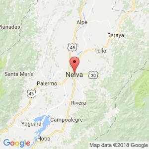 Localización de Neiva en Huila