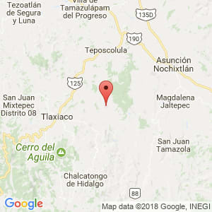 Localización de San Miguel Achiutla en Oaxaca