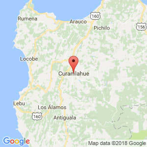 Localización de Curanilahue en Biobío