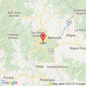 Localización de Jaén en Cajamarca