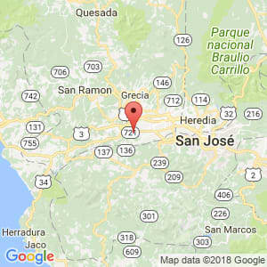 Localización de Turrícares en Alajuela