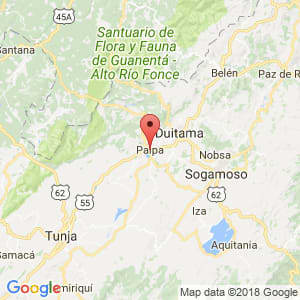 Localización de Paipa en Boyacá