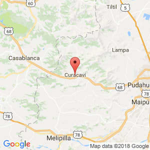 Localización de Curacaví en Metropolitana de Santiago