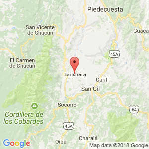 Localización de Barichara en Santander