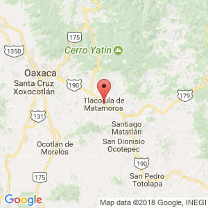 Localización de Tlacolula de Matamoros en Oaxaca