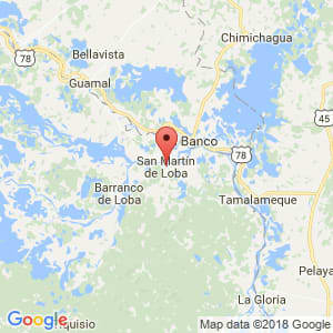 Localización de San Martín de Loba en Bolívar