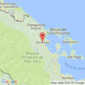 Localización de Almirante en Bocas del Toro