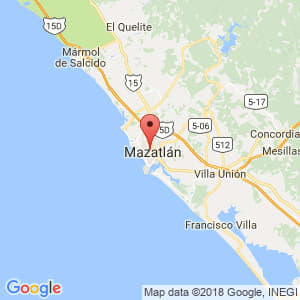 Localización de Mazatlán en Sinaloa