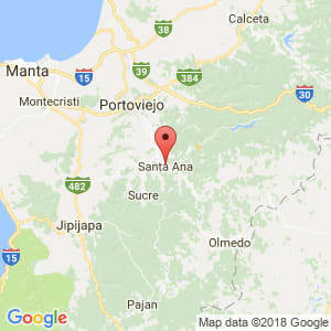 Localización de Santa Ana en Manabí