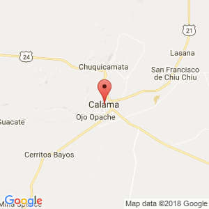 Localización de Calama en Antofagasta