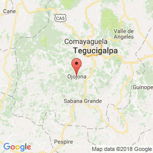 Localización de Ojojona en Francisco Morazán