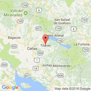 Localización de Tilarán en Guanacaste