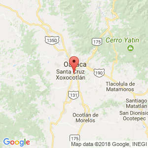 Localización de Santa Cruz Xoxocotlán en Oaxaca