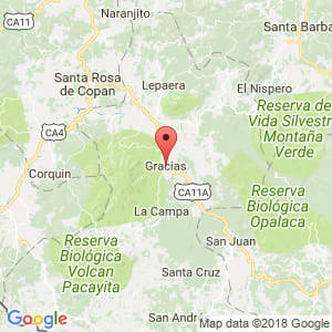 Localización de Gracias en Lempira