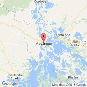 Localización de Magangué en Bolívar