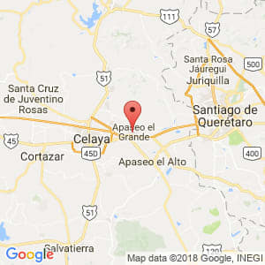 Localización de Apaseo el Grande en Guanajuato