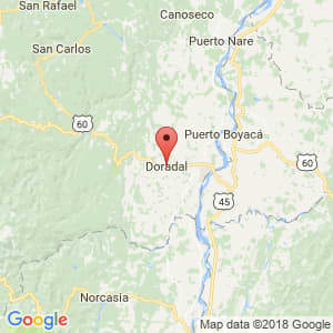 Localización de Doradal en Antioquia
