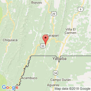 Localización de San Alberto en Tarija