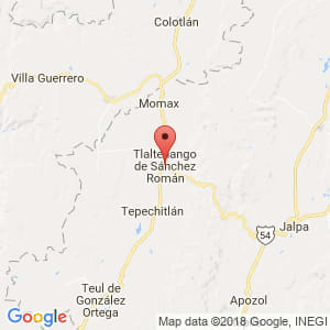 Localización de Tlaltenango de Sánchez Román en Zacatecas
