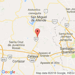 Localización de Comonfort en Guanajuato