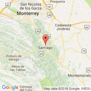 Localización de Santiago en Nuevo León
